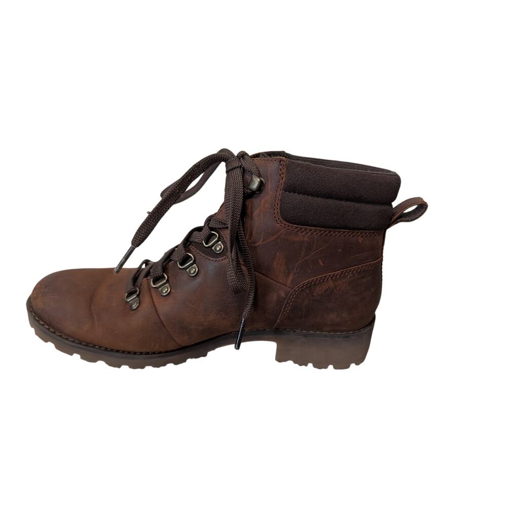 Timberland Courmayeur Valley Womens 9 Brown Leather Lace Up Hiking Boots